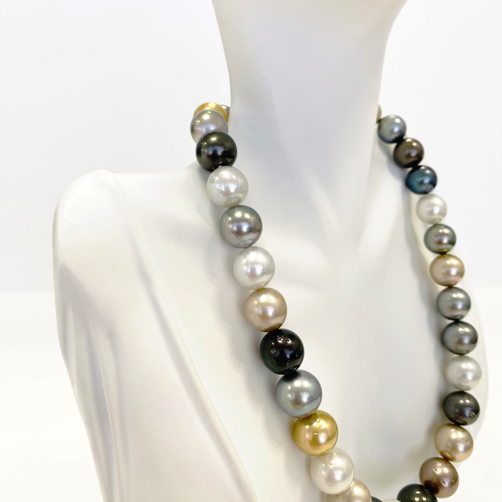 Tahitian Pearl Necklace Loose Strand 11mm-14mm Rounds Multicolor High Luster