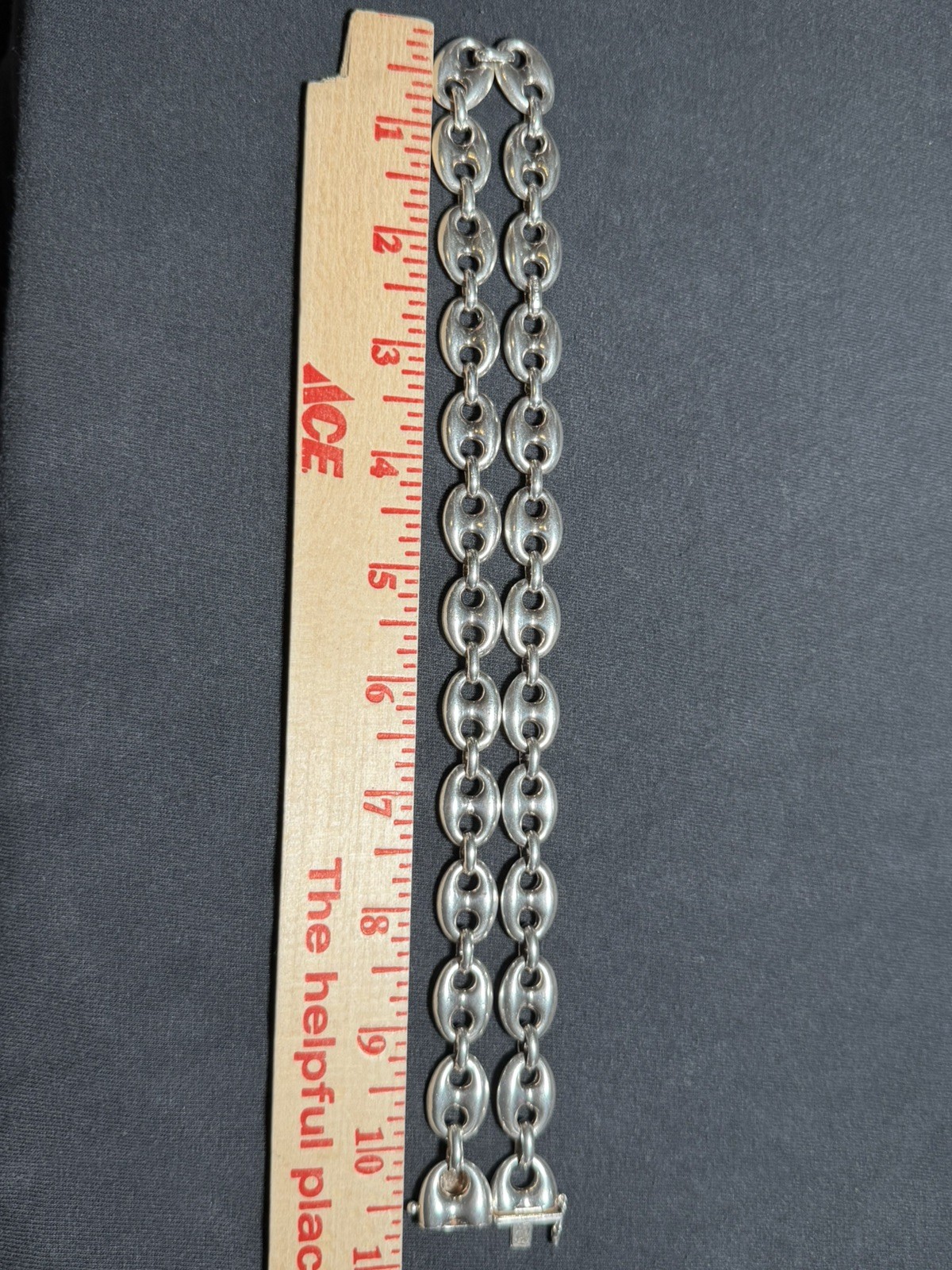 Solid Sterling Silver puff mariner Link Chain Heavy – 105 Grams 21in vintage 90s