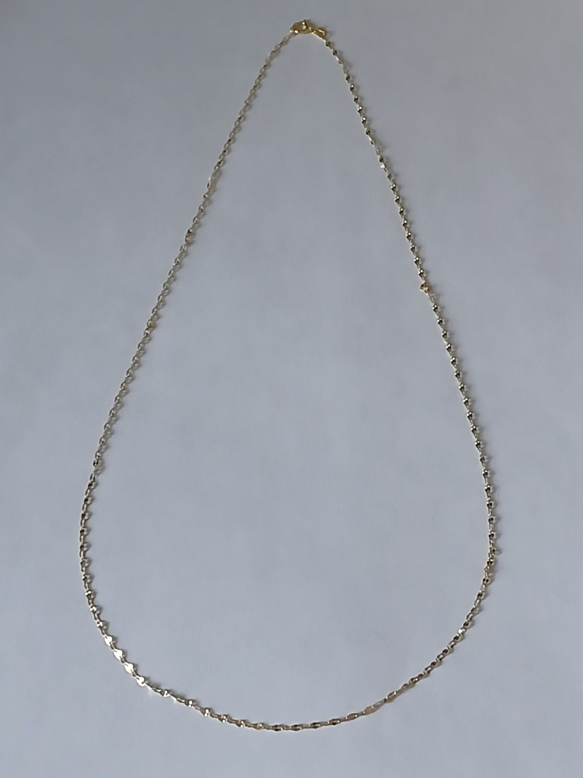 14k Solid Yellow Gold Mirror Link 20″ Chain 1.1mm