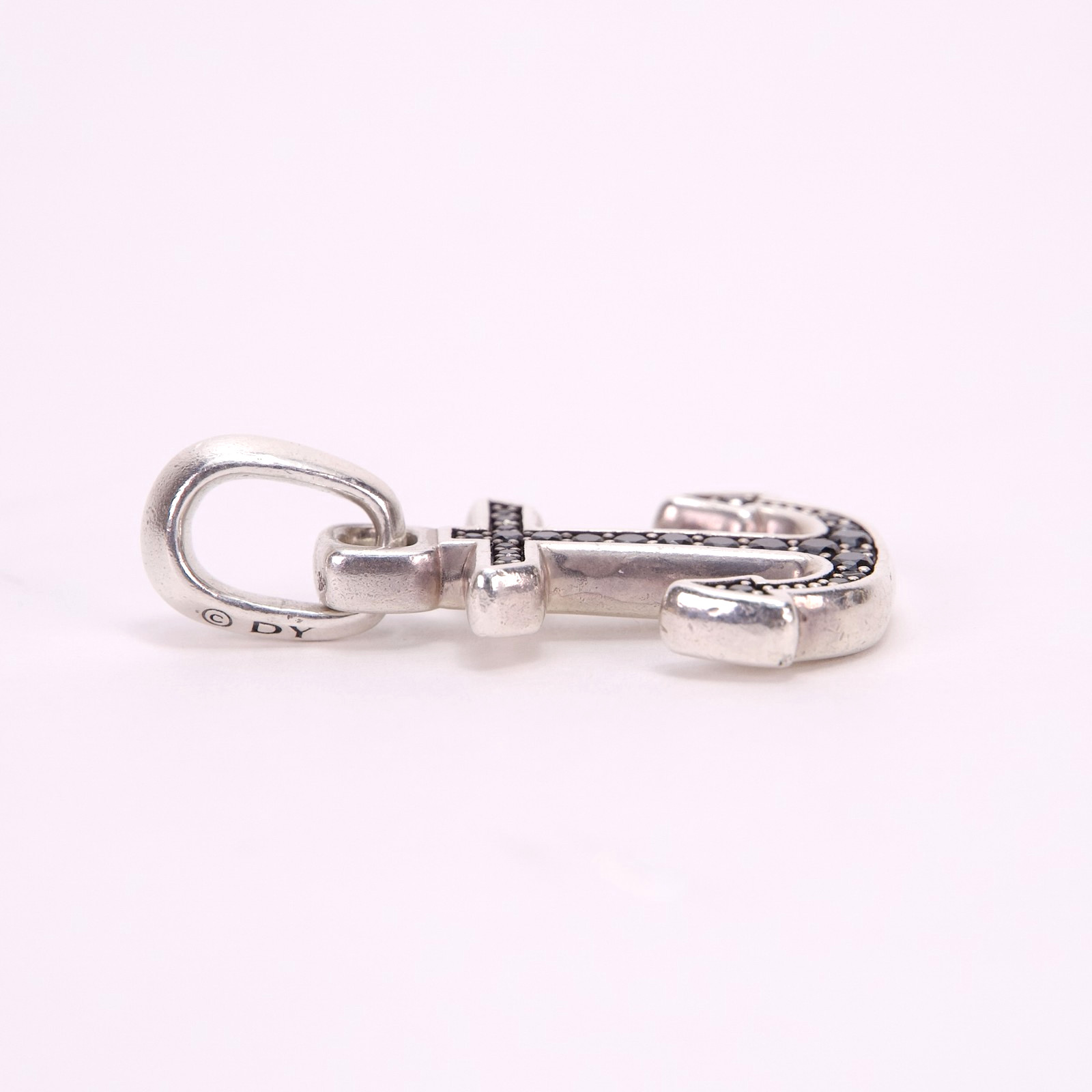 David Yurman 925 Sterling Silver & Black Diamond Maritime Anchor Amulet