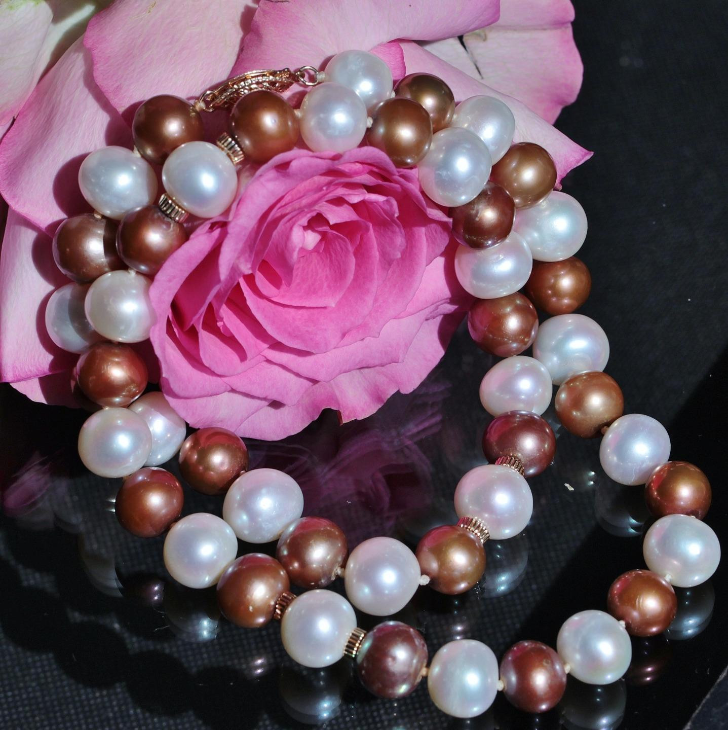 14k yellow gold necklace 9-10.5mm South Sea cultured pearl 18.5″ strand 58gr