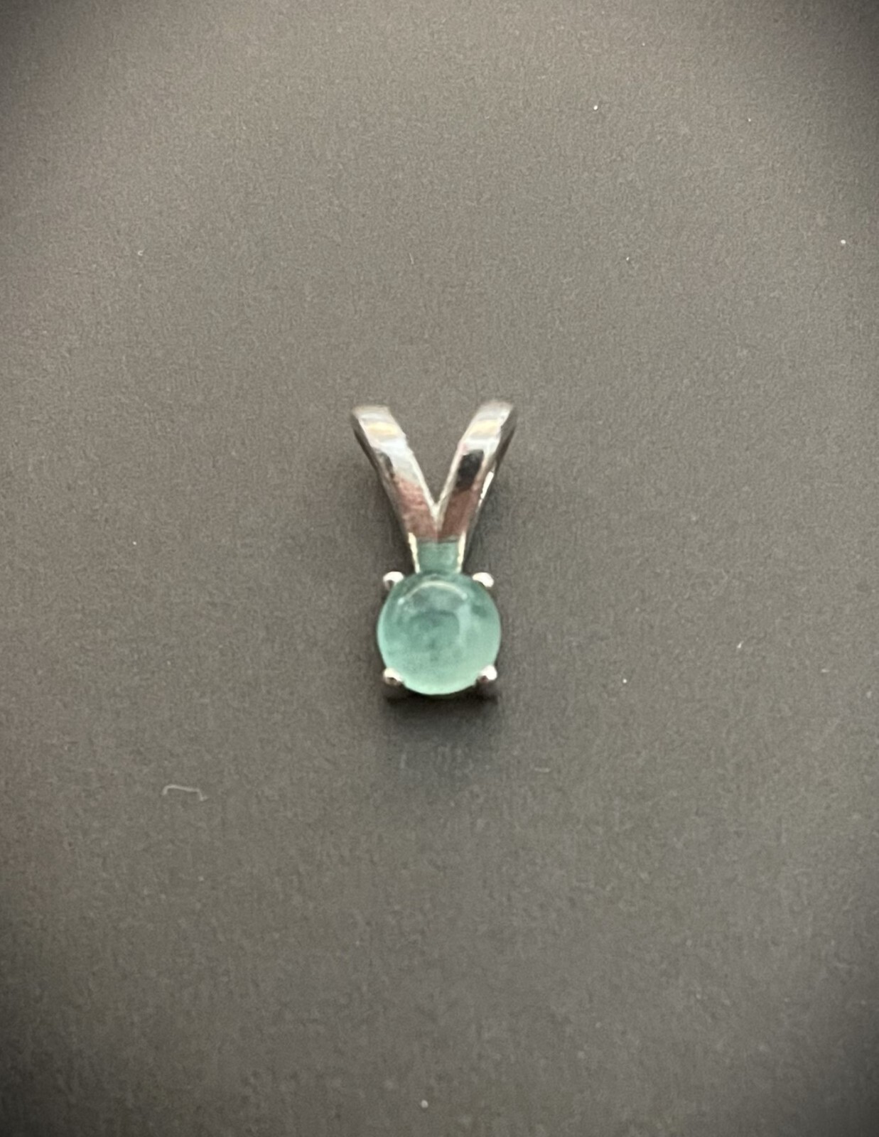 May Birthstone ~ 0.25 ct. Natural Colombian Emerald Silver Pendent *$125* Value