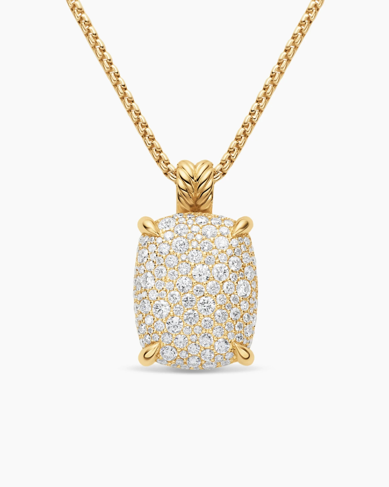 DAVID YURMAN 19MM Chatelaine Elongated Pendant Necklace in 18K Yellow Gold.