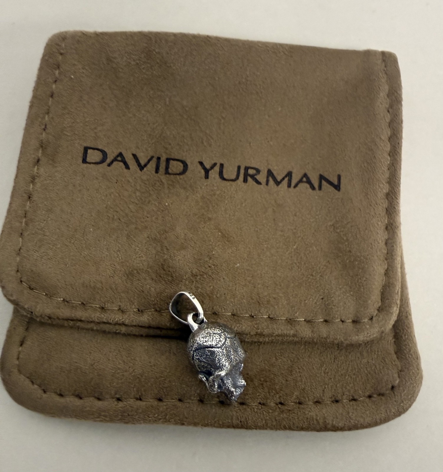 David Yurman Memento Mori .925 Sterling Silver Skull Pendant