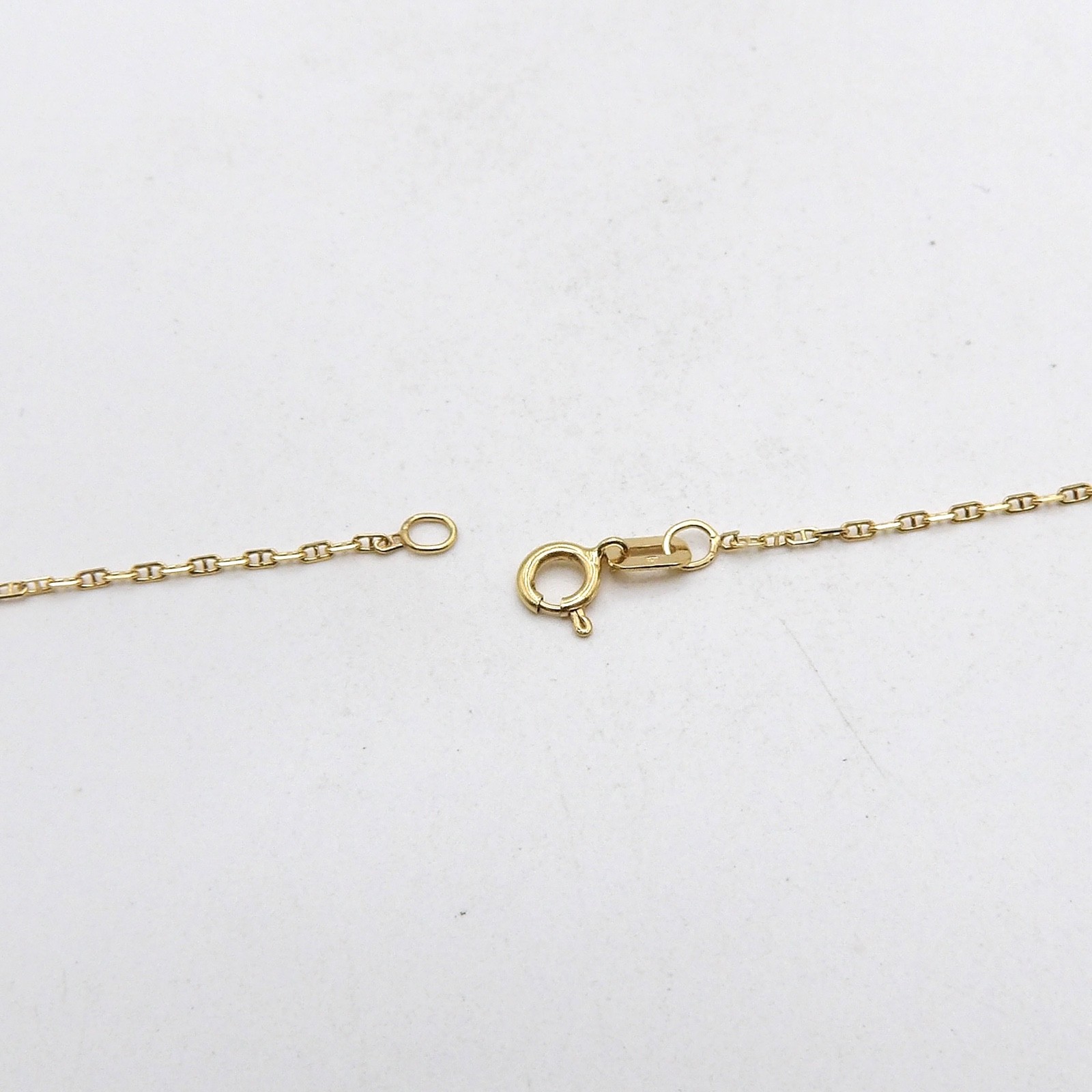 Solid 14k Gold Alternate Mariner Anchor Link Chain Necklace Italy 20in New