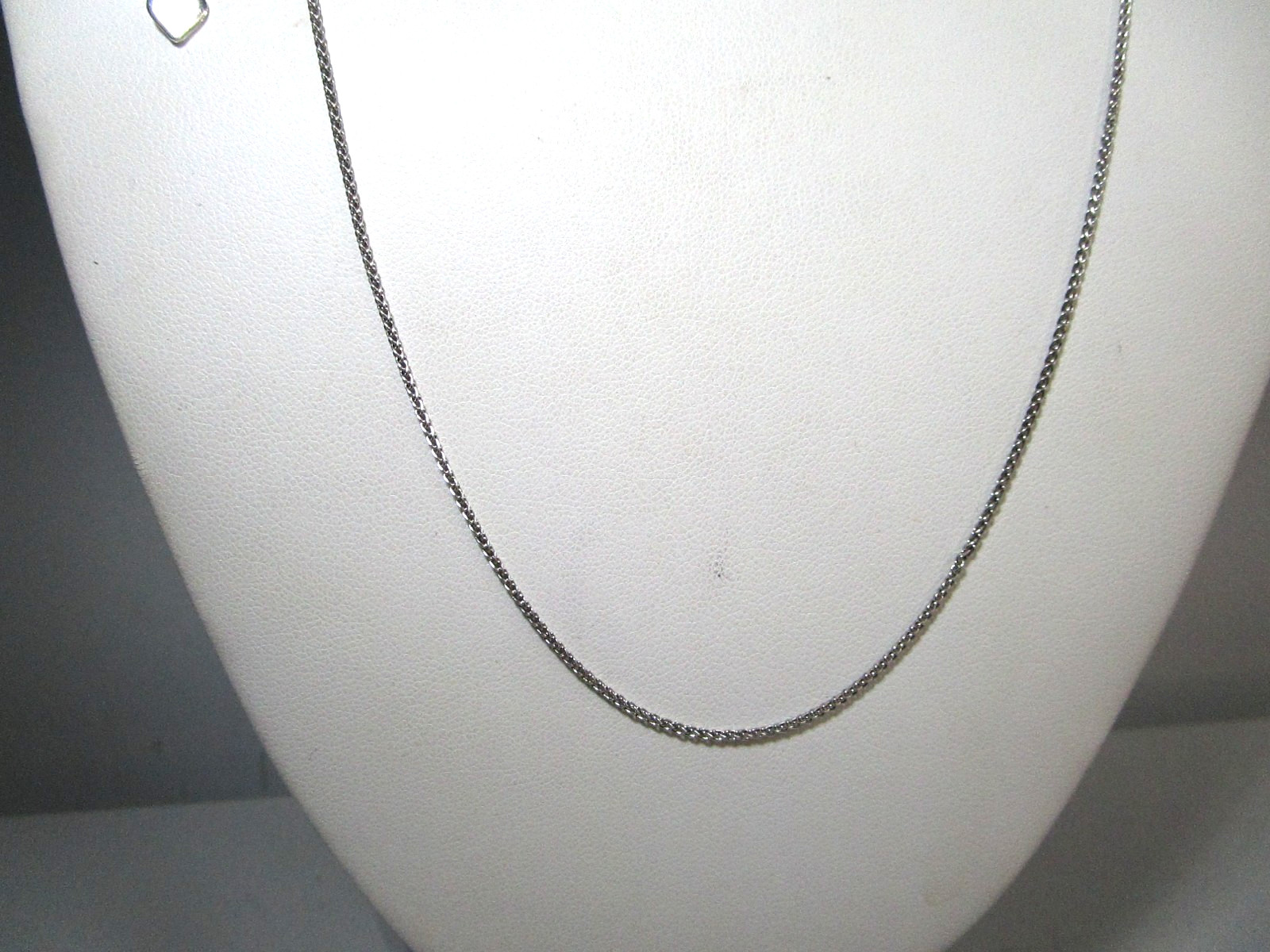 Karizia Spa 1.1mm Wheat Adjustable Sterling Silver Chain Italy -24″ KA 1772