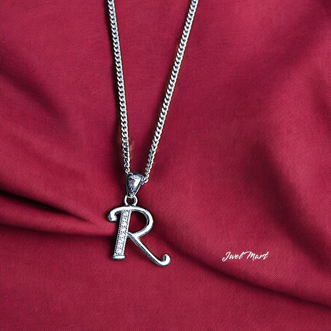 925 Silver A-Z Initial Necklace | Alphabet Pendant Chain | Gift for Him Her