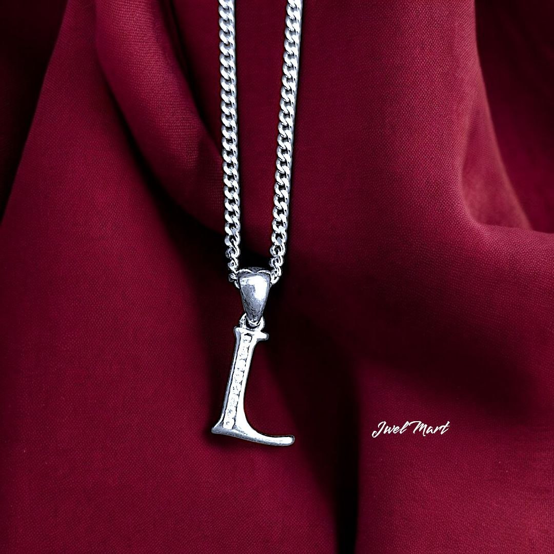 925 Silver A-Z Initial Necklace | Alphabet Pendant Chain | Gift for Him Her