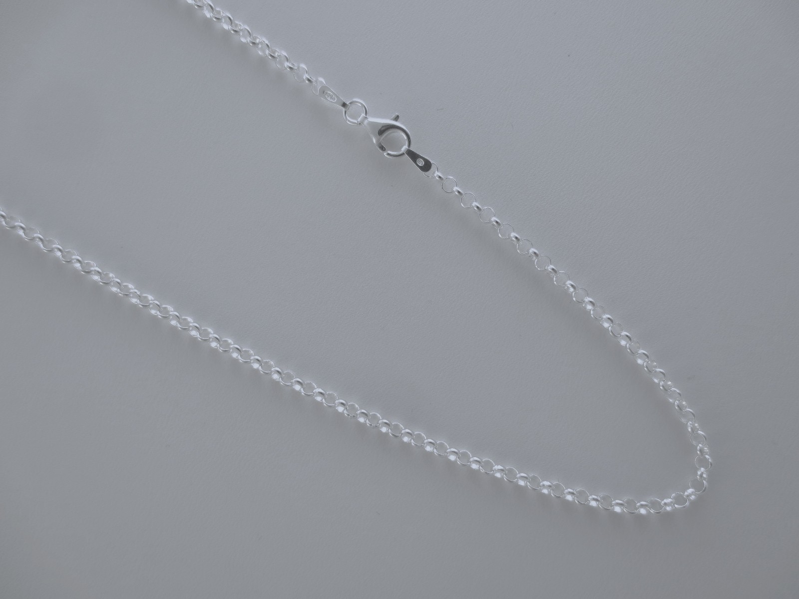 2.5mm Rolo Chain. Pure .925 Italian Sterling Silver. 16,18,20,22,24,30 inch. NEW