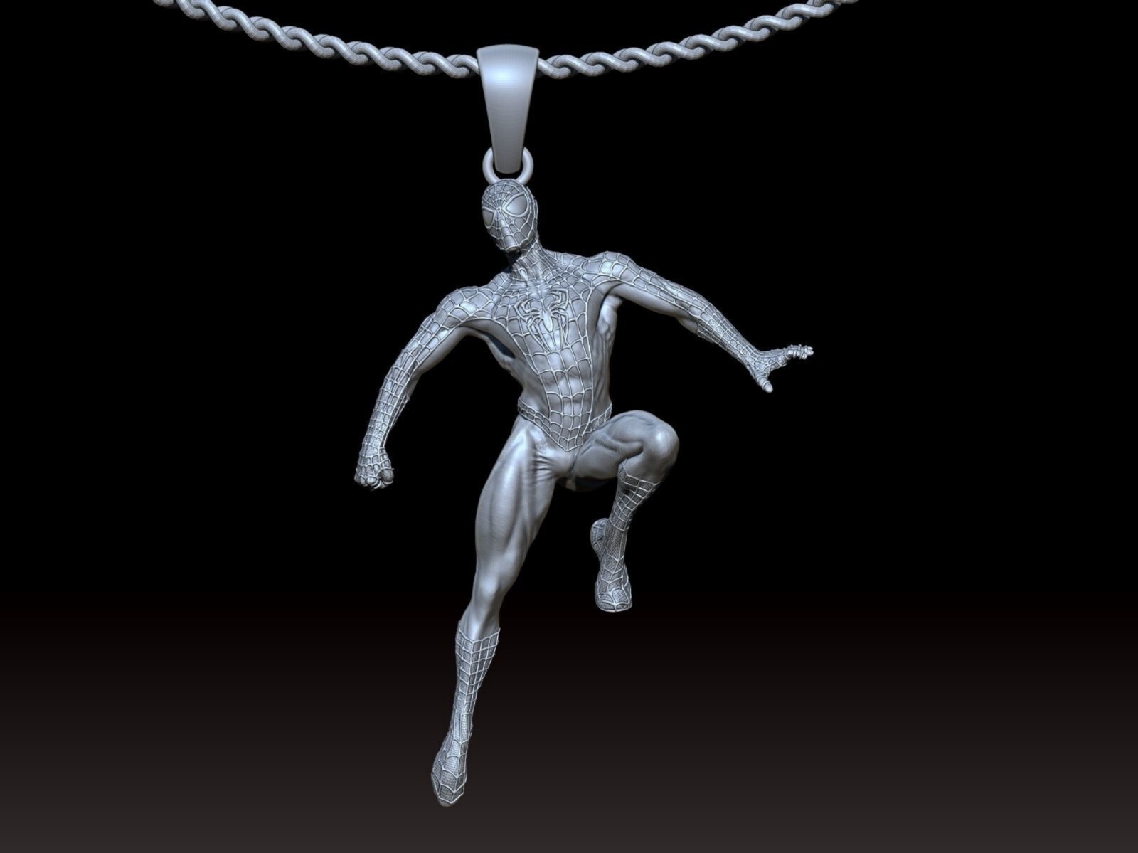 Spiderman Knight Pendant Necklace Marvel-Inspired Fine Jewelry Gift For Her Him