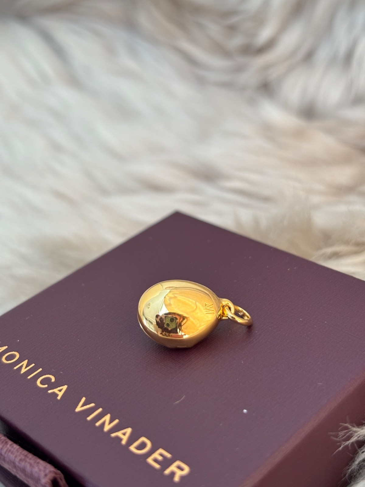 MONICA VINADER 💎 Locket 18k Gold & Rose Quartz RRP £99 Pendant