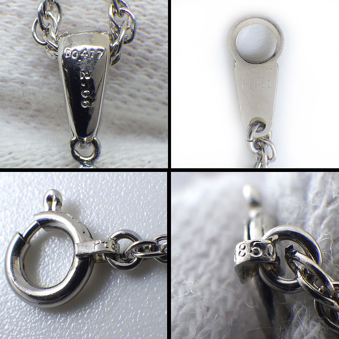Fine Jewelry Necklace Oval Cut Blue Sapphire Diamond PT900 PT850