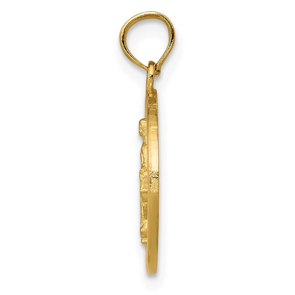 10K / 14K Yellow Gold Miraculous Medal Pendant
