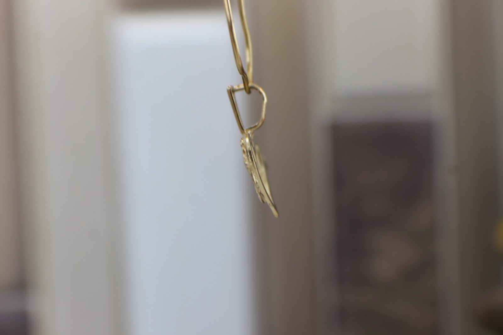 Solid 14K Yellow Gold Koala Heart Charm Pendant Australia In Love Pair