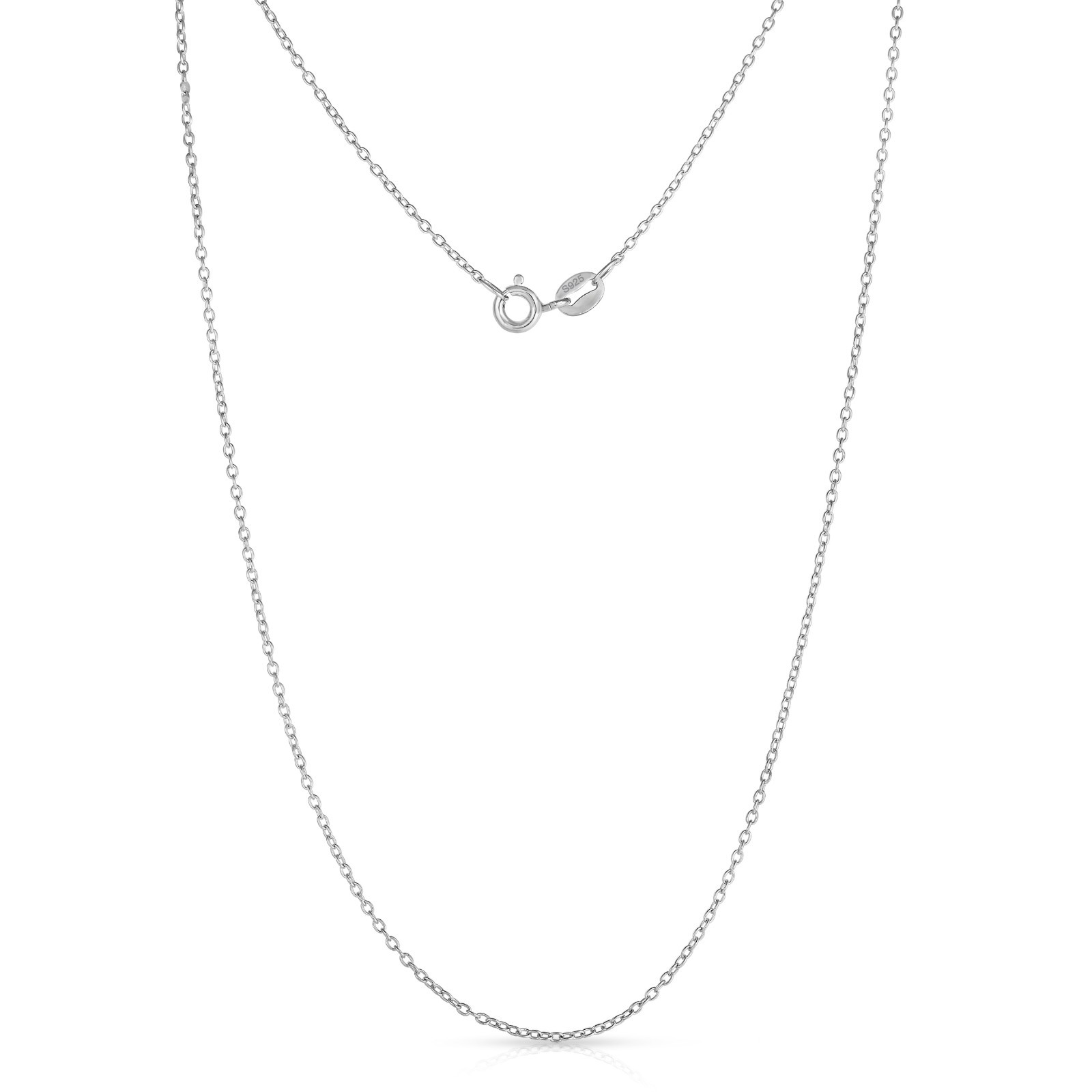 Solid 925 Sterling Silver Angel Wing Pendant Charm Necklace 18″ Cable Chain
