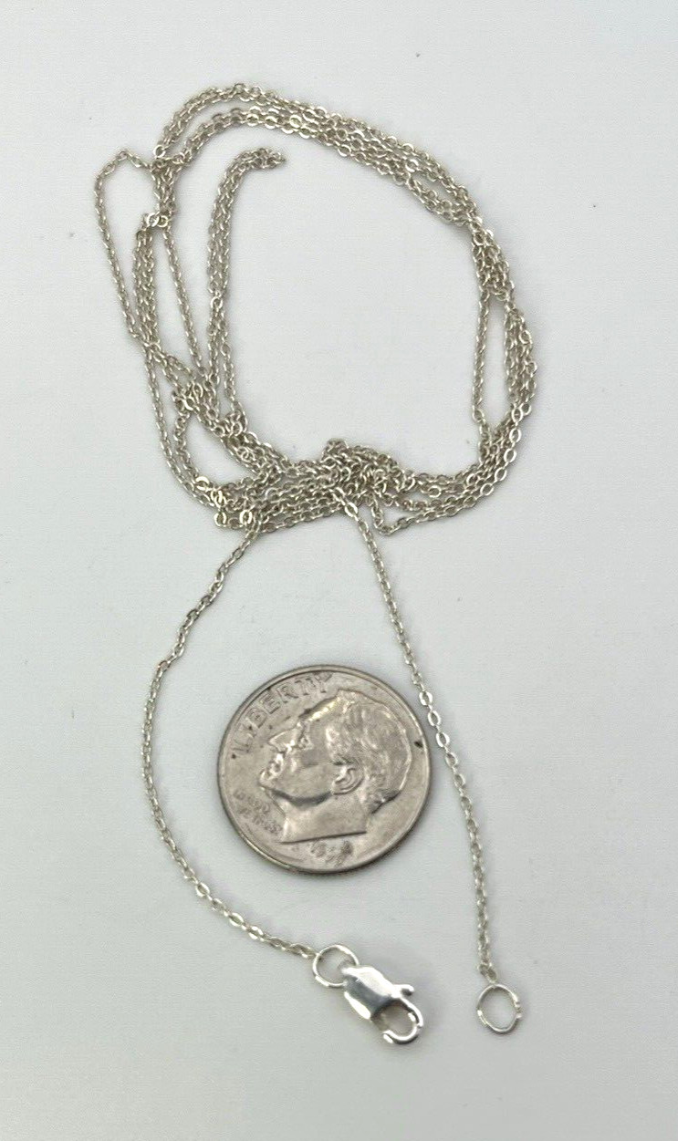 PETITE Solid Sterling Silver 925 Micro Mini Chain 32 in. ” NECKLACE Lightweight