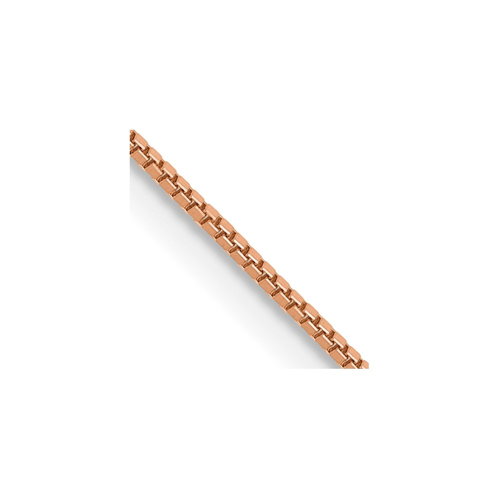 10k Rose Gold .70mm Box Chain Necklace 18″ 1.8gm
