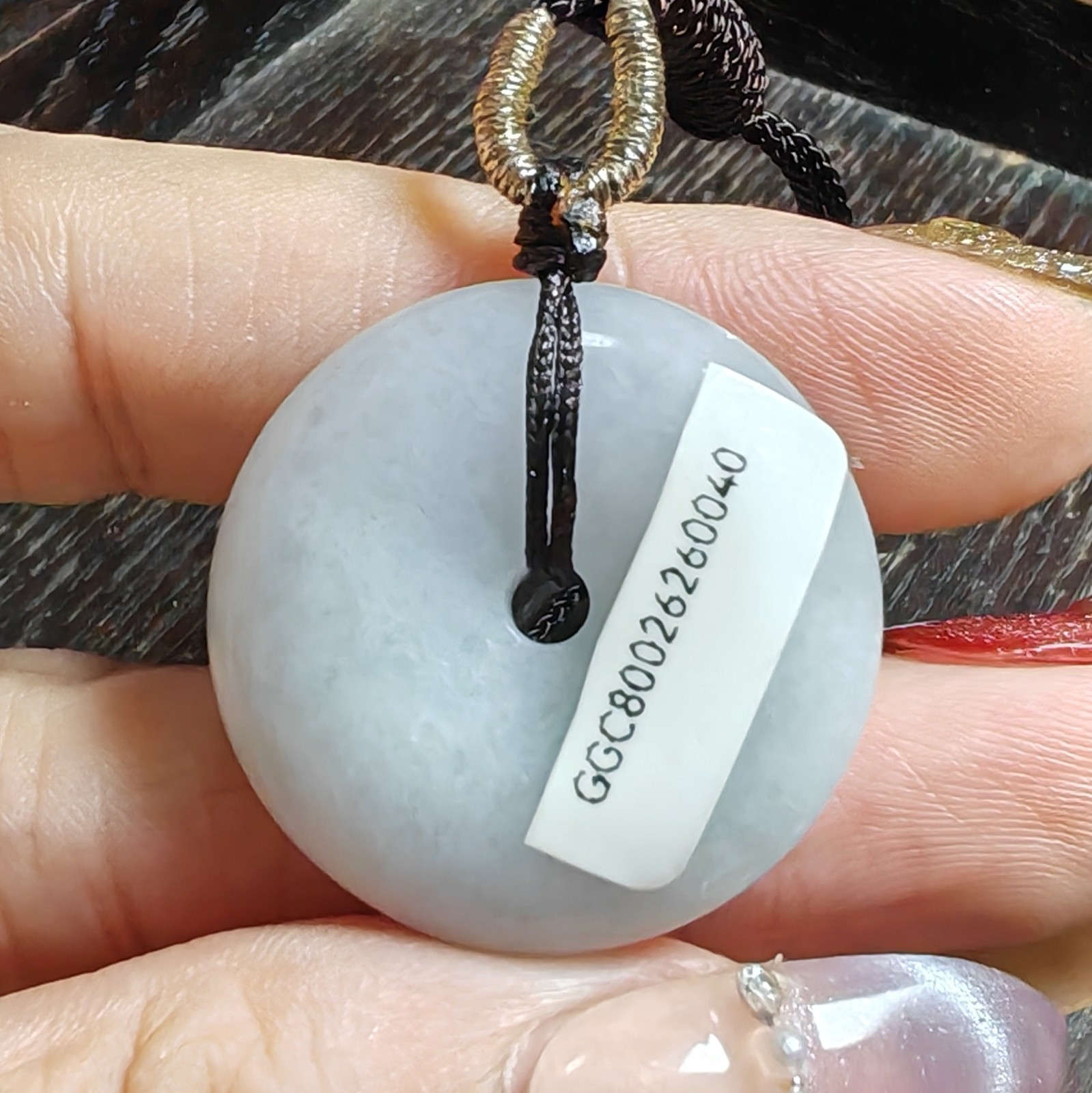 Certified 100% Natural Untreated GradeA Jadeite Jade Feicui pure circular