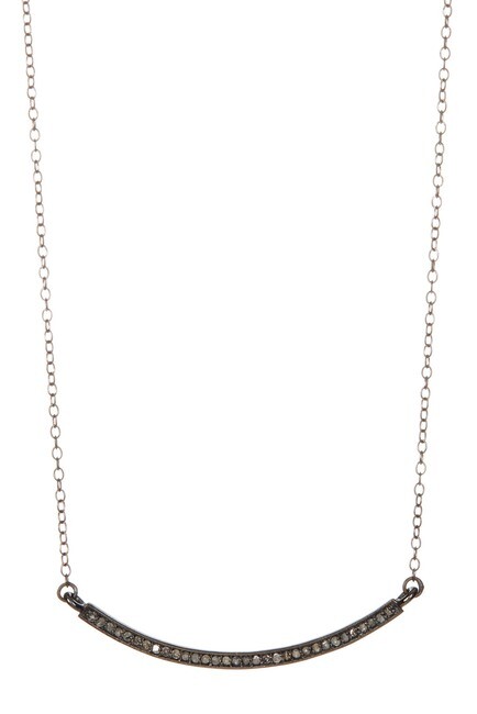 💘 Adornia-Mercer 💎 Champagne Diamond 💎 Curved Bar Necklace 💎0.30 ctw 💘