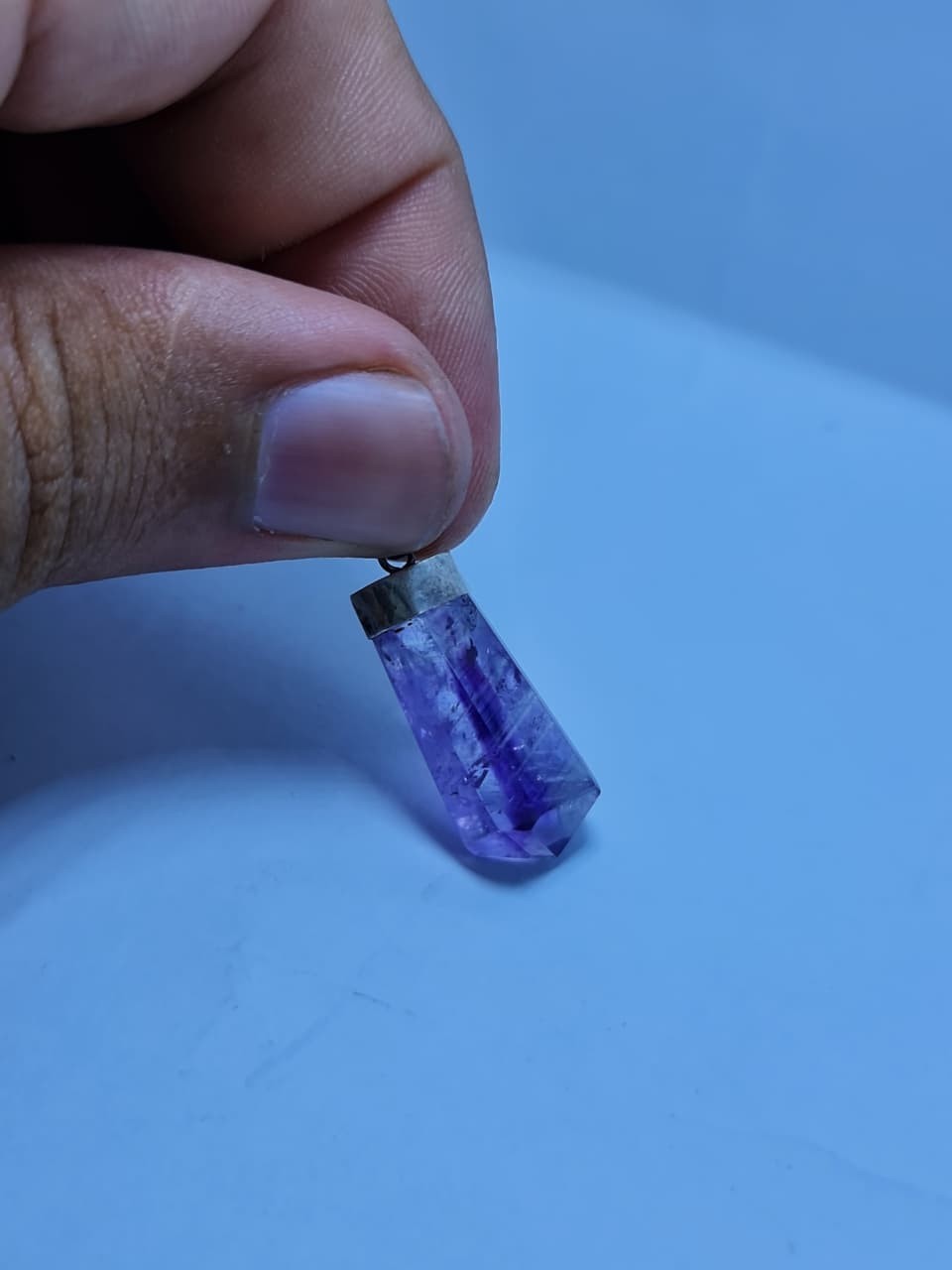 100% Natural Amethst Pendant Gemstone 925 Sterling Silver Pendant Stone