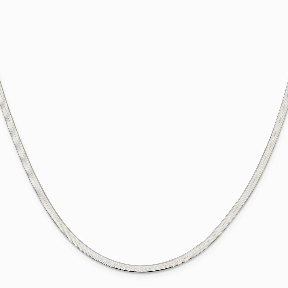 Sterling Silver 3mm Magic Herringbone Chain Necklace 16″-24″
