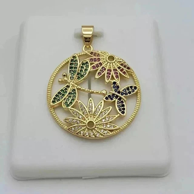 2Ct Round Cut Lab-Created Diamond Fancy Gorgeous Pendant 14k Yellow Gold Plated
