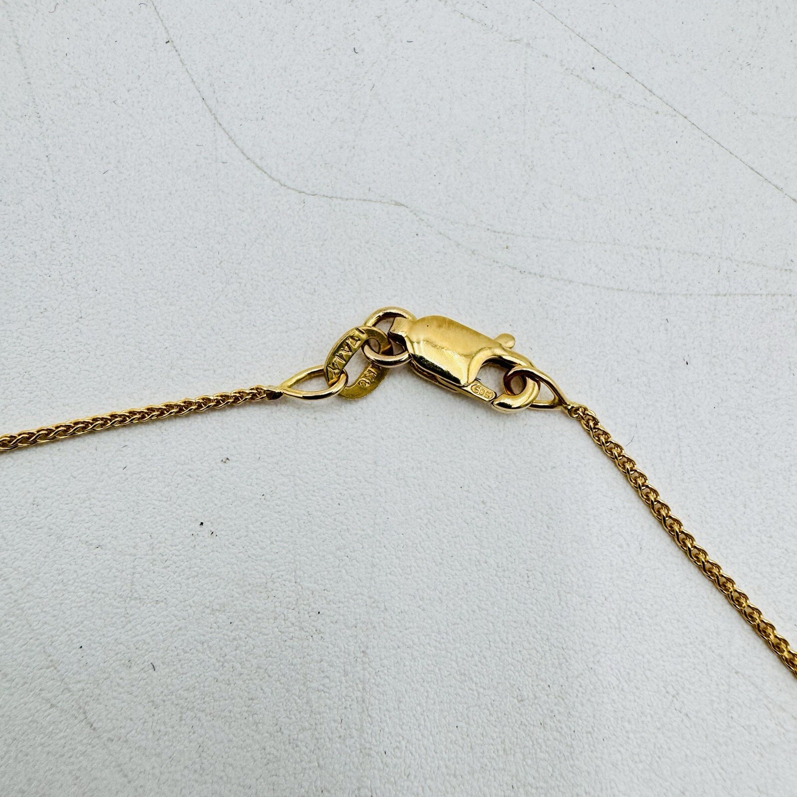 Milros Italian 14K Yellow Gold Heart Pendant Necklace 16” Long 3.4 grams