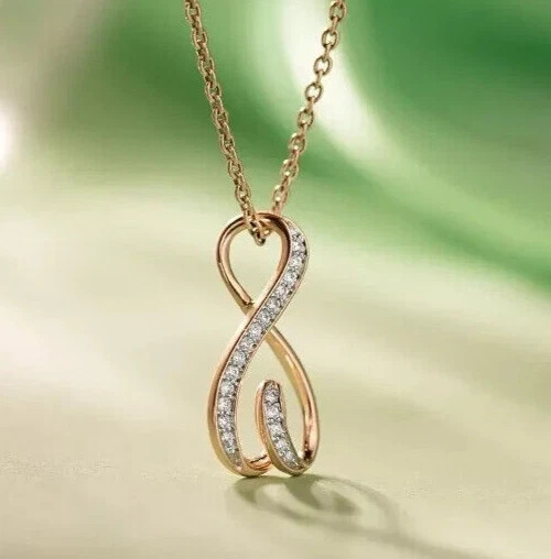 Lab Grown Diamond 14K Yellow Gold Plated Charm 1.40ct Beauty Pendant Round Cut
