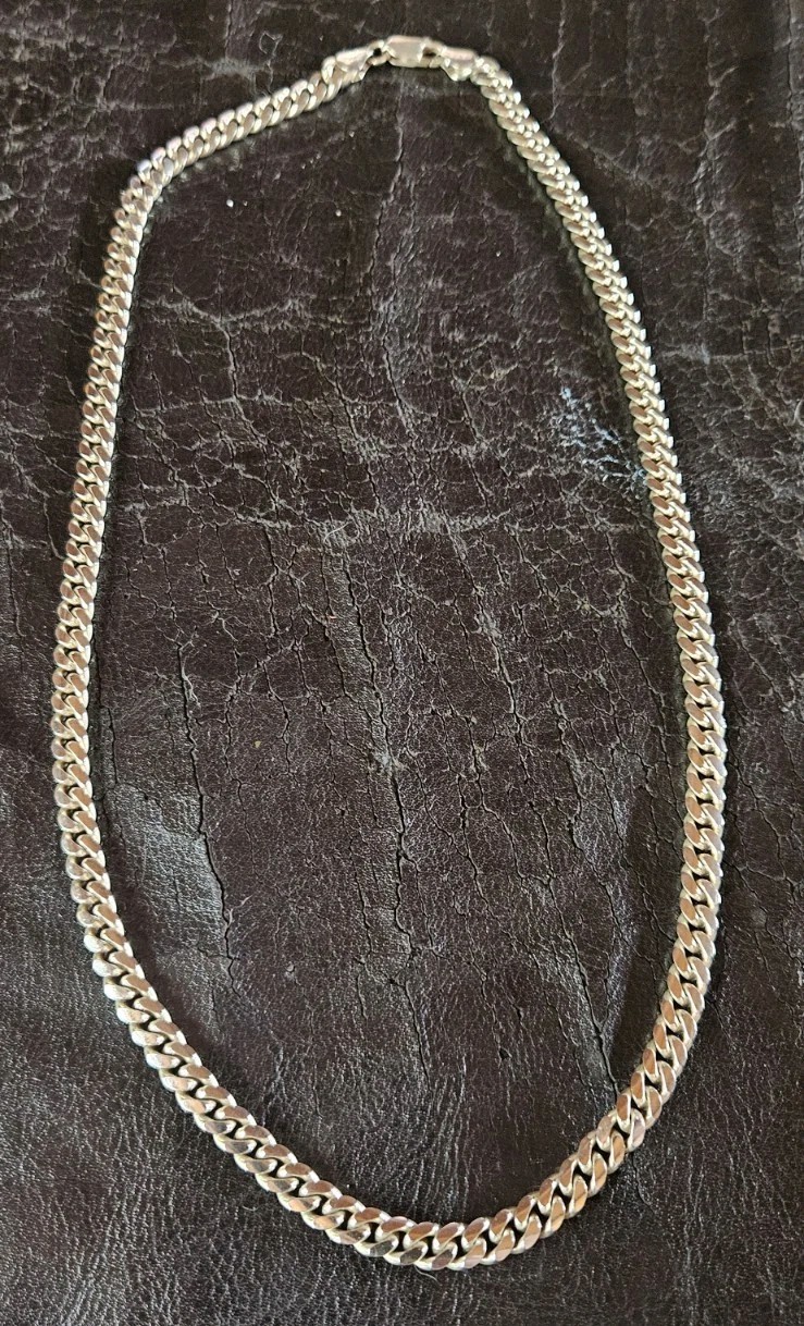 Sterling Silver Chain, 925, 6mm, 22 Inches