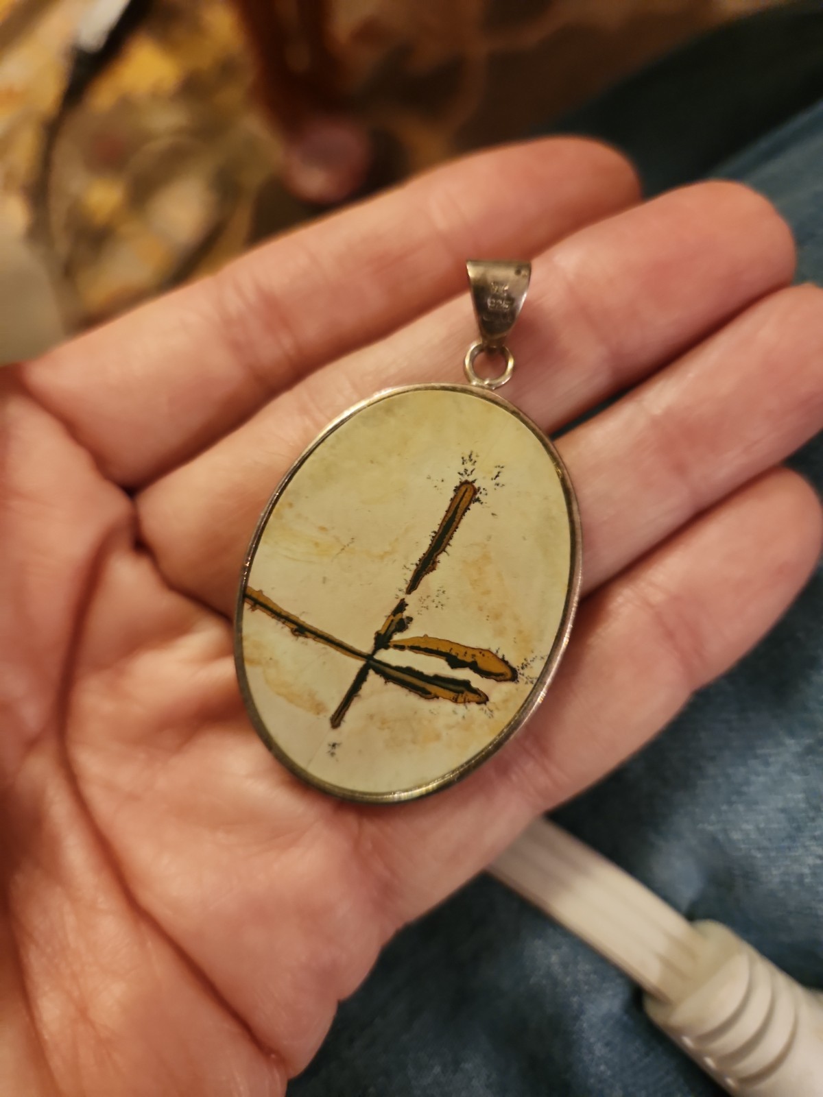 Sterling Silver Dendritic Jasper Pendant