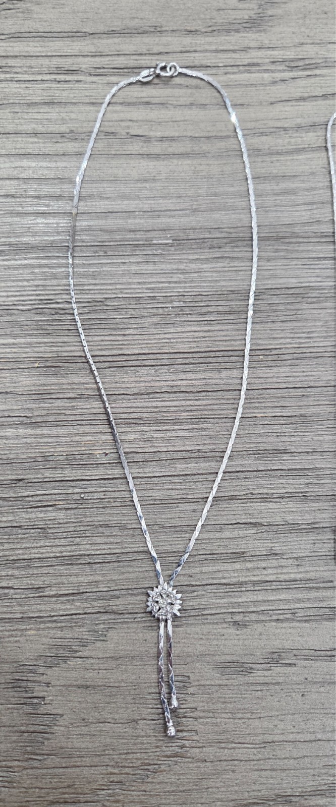 2 Italian Sterling Silver Pendant Necklaces w/ Stones Marked 925 Italy 14 grams