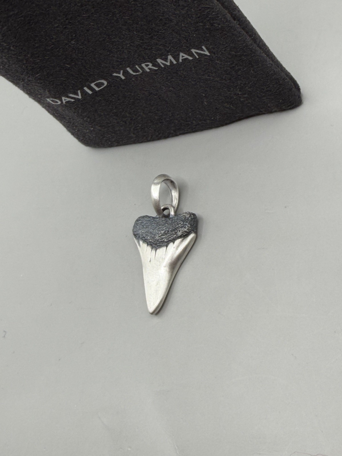 David Yurman Sterling Silver Shark tooth 25mm Amulet Pendant