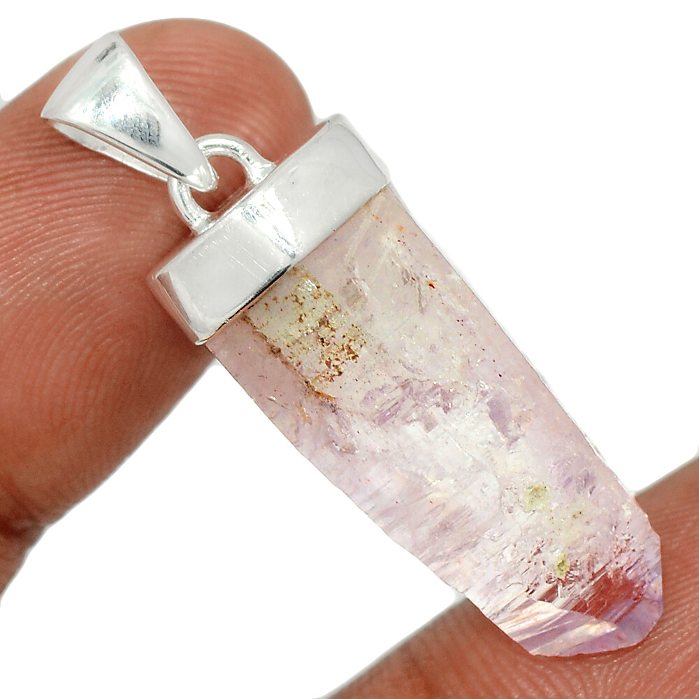 Natural Vera Cruz Amethyst Crystal 925 Sterling Silver Pendant Point CP45289
