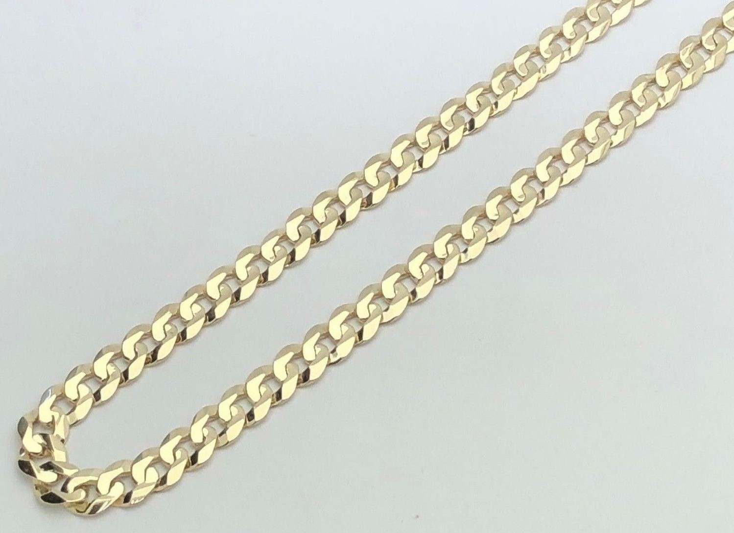 10k Yellow Gold Solid Curb Cuban Link Chain Necklace 24″ 9mm 45.4 grams