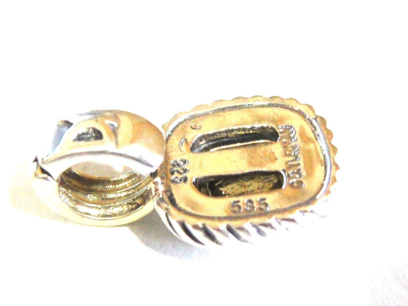 DAVID YURMAN 14K GOLD SS ALBION GOLD DOME ENHANCER.