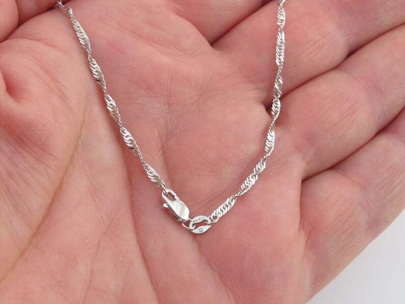 Singapore Chain Necklace Genuine 925 Sterling Silver, 1mm-2.6mm 16-24 inch SALE
