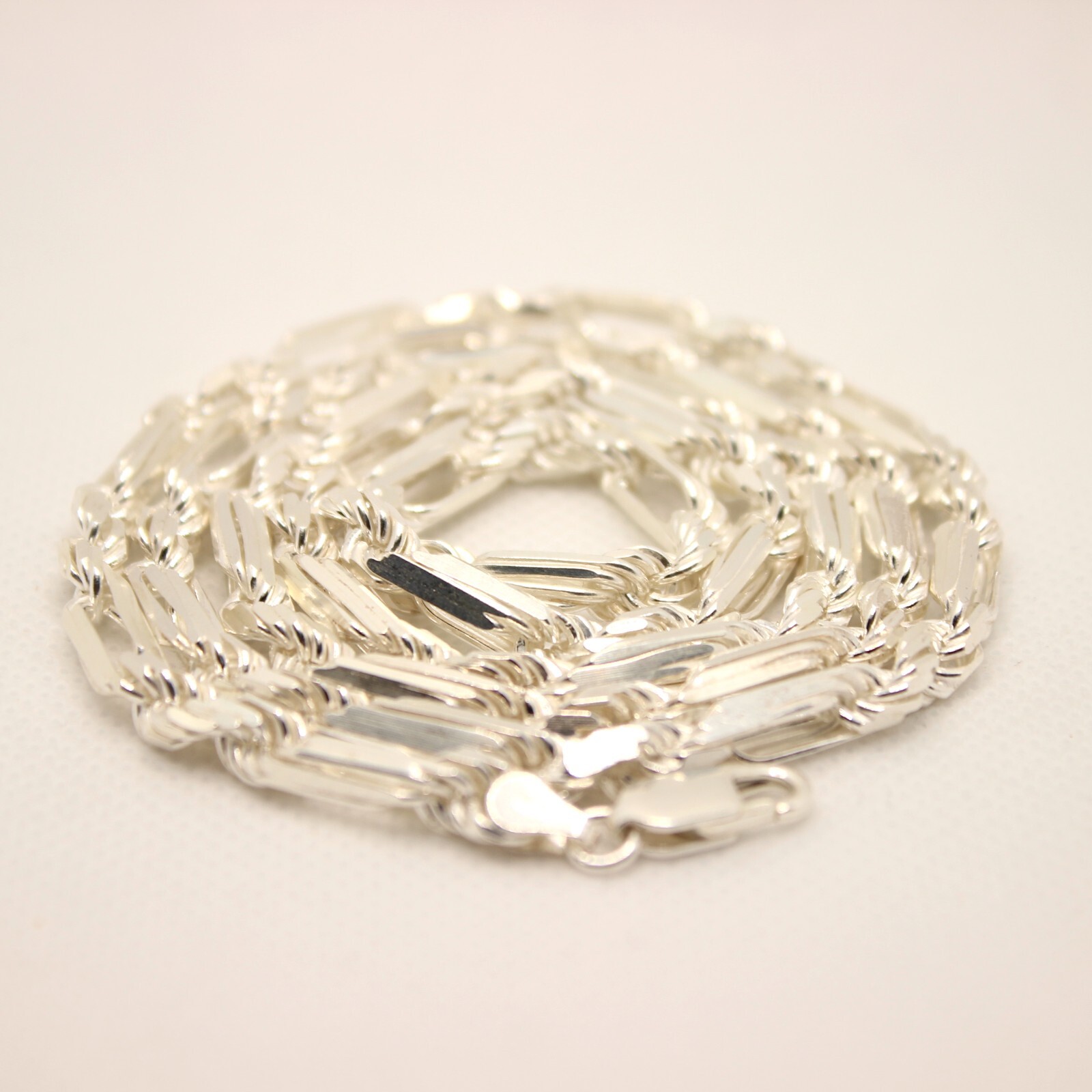 925 Sterling Silver Twisted Milano Figarope Chain Necklace (4mm~5mm/18″~28″)