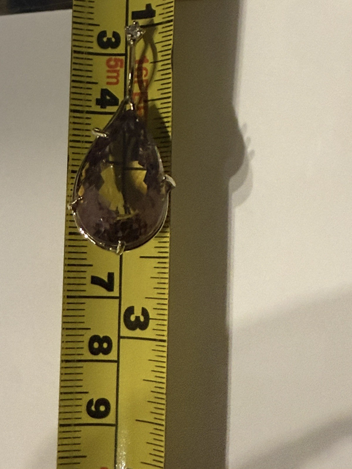 14k Yellow Gold 21.42 Carats bicolor Ametrine and diamond Pendant