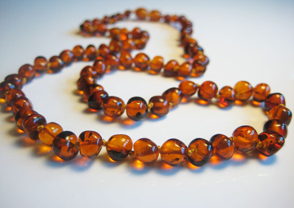 Genuine Amber Beautiful Baltic Amber Necklace 24 inches !!!
