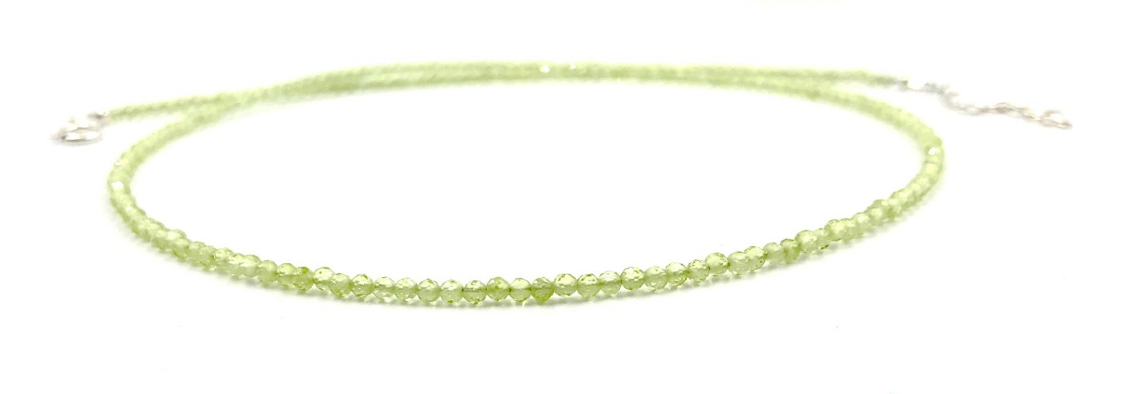 Genuine Peridot Beads 925 Silver Necklace Jewelry Women Handmade USA SELLER