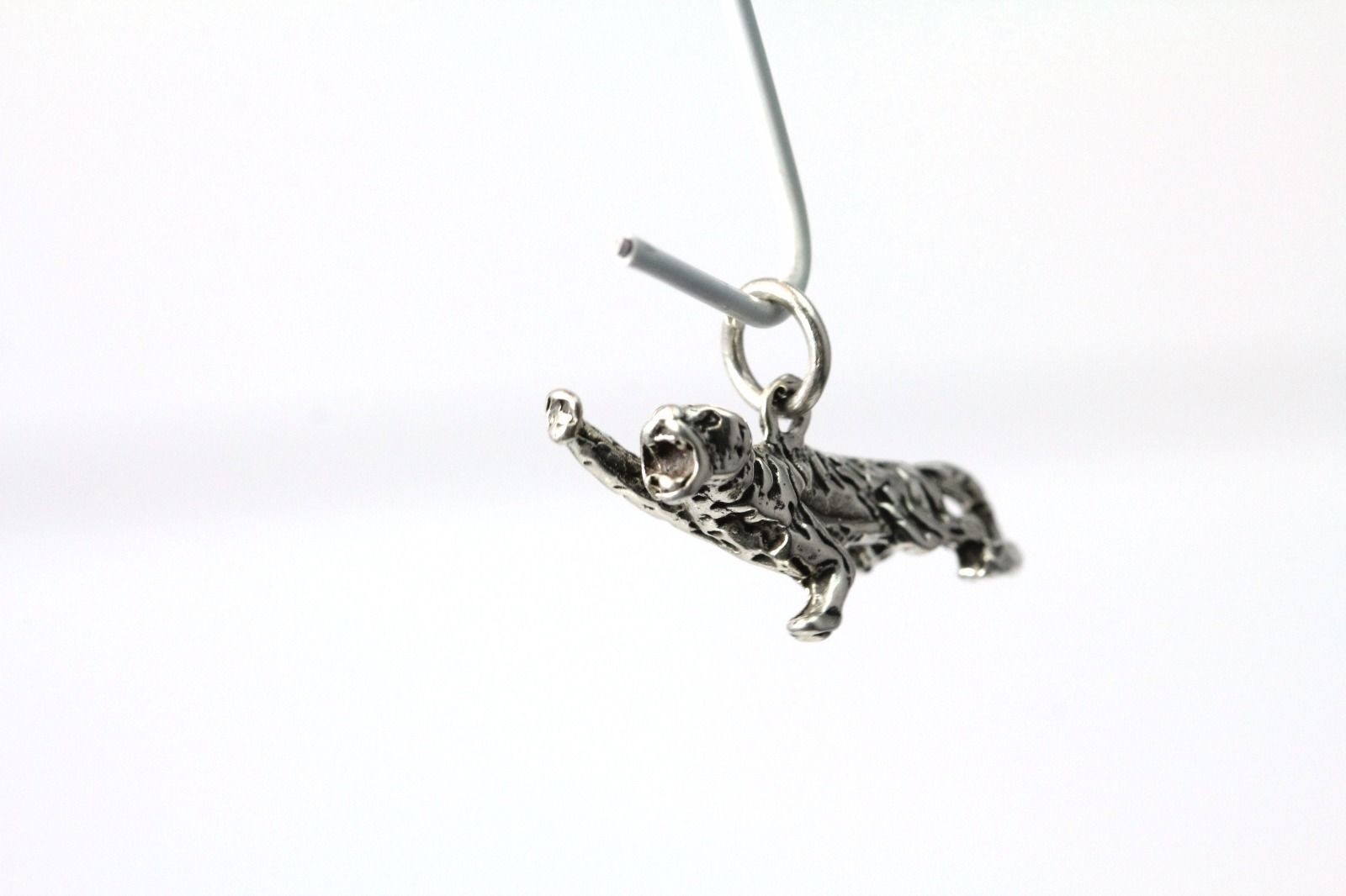 Very Nice 925 Sterling Silver Small Tiger Charm/Pendant 2.6 Grams (PEN3479)