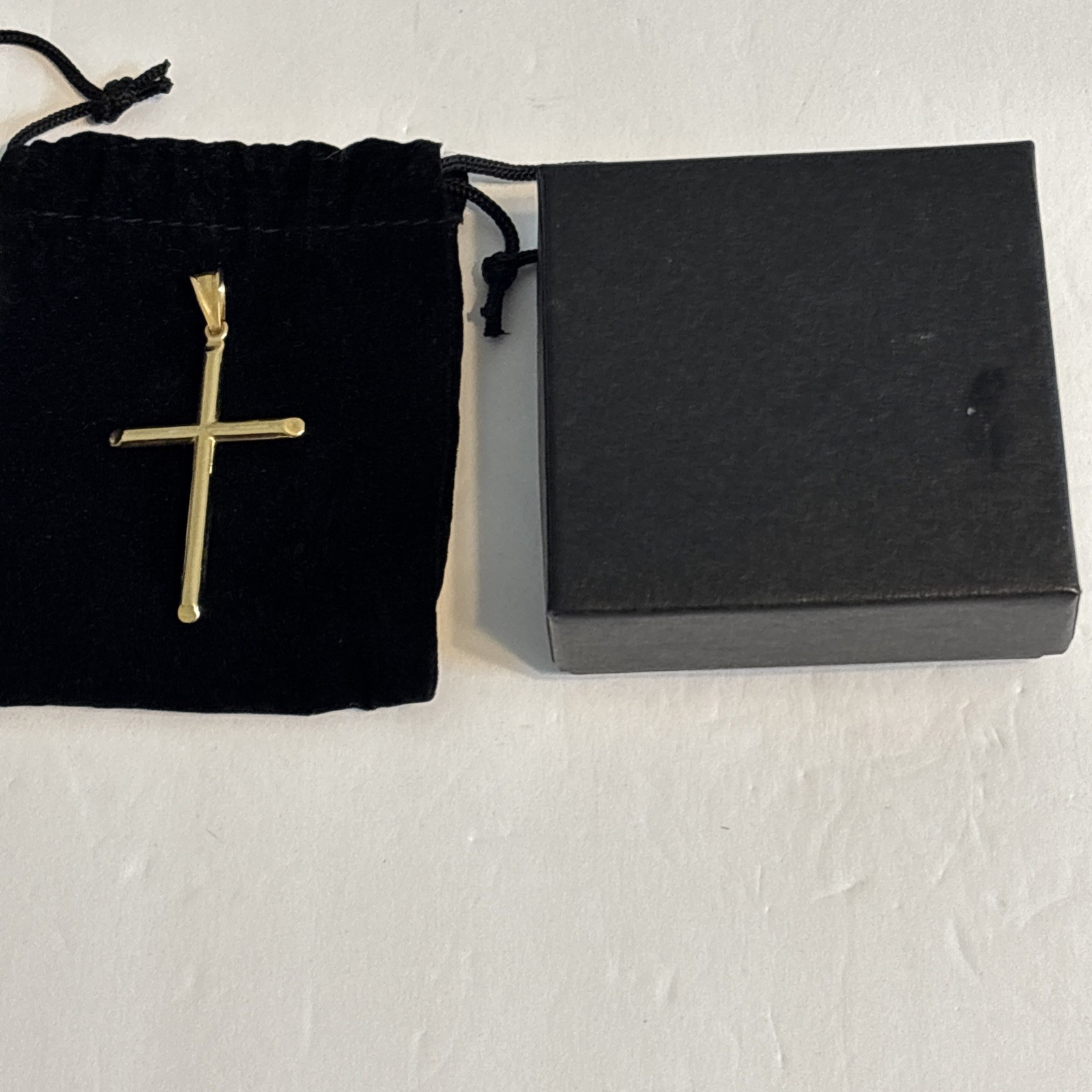 18K Real Gold Large Cross Pendant 1″ X 2″ 1.98 Grams
