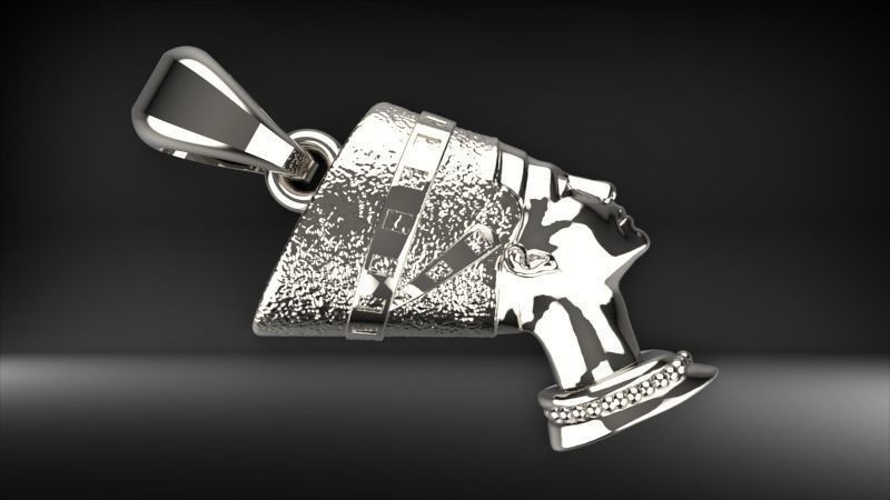 Queen Nefertiti Pendant | 999 Fine Silver 20mm | Handmade USA