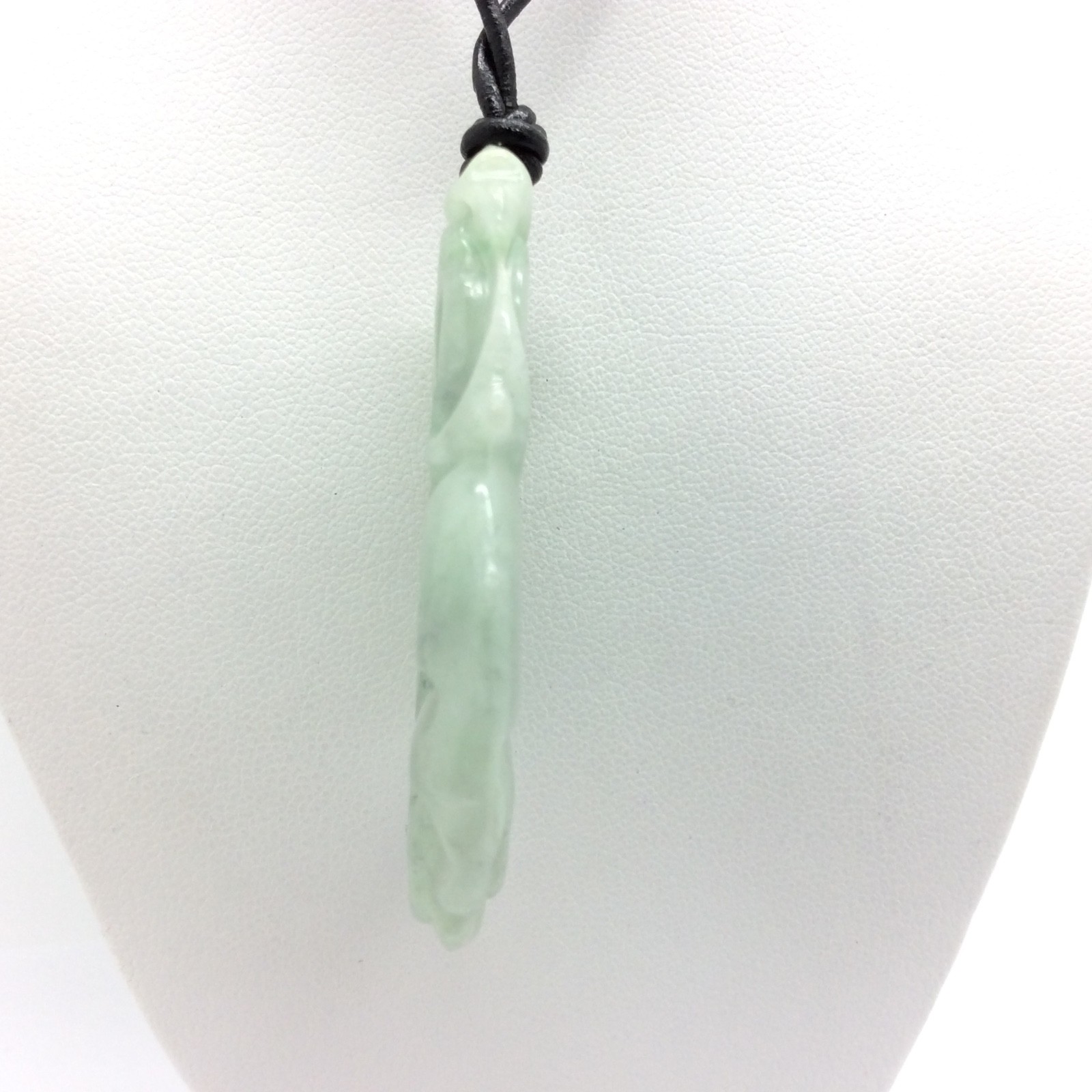 Burmese Jade Cabbage Tiger Pendant Green Jadeite Jade Stone Necklace Myanmar