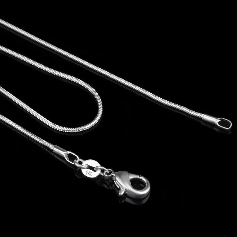 Men&Women’s 925 Sterling Silver Tarnish-Free Italian Snake Chain Necklace 16-30″