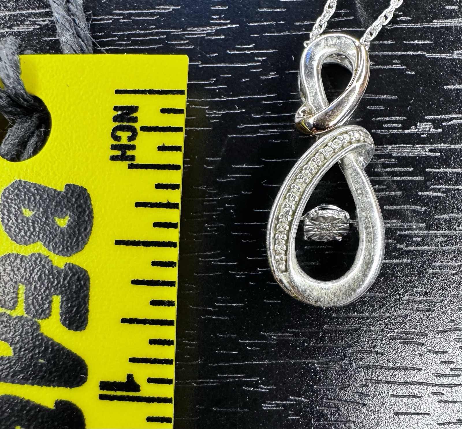 925 10K Diamond Pavé Infinity Unstoppable Love Pendant Chain Necklace