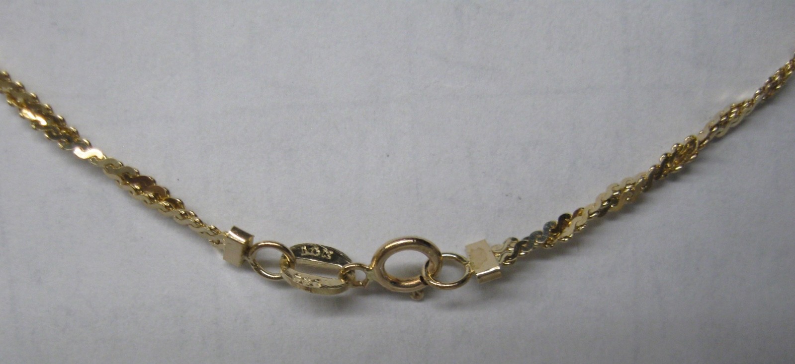 14K SOLID GOLD 16″ BRAIDED SERPENTINE 2MM NECKLACE CHAIN 3.4 GRAMS NICE