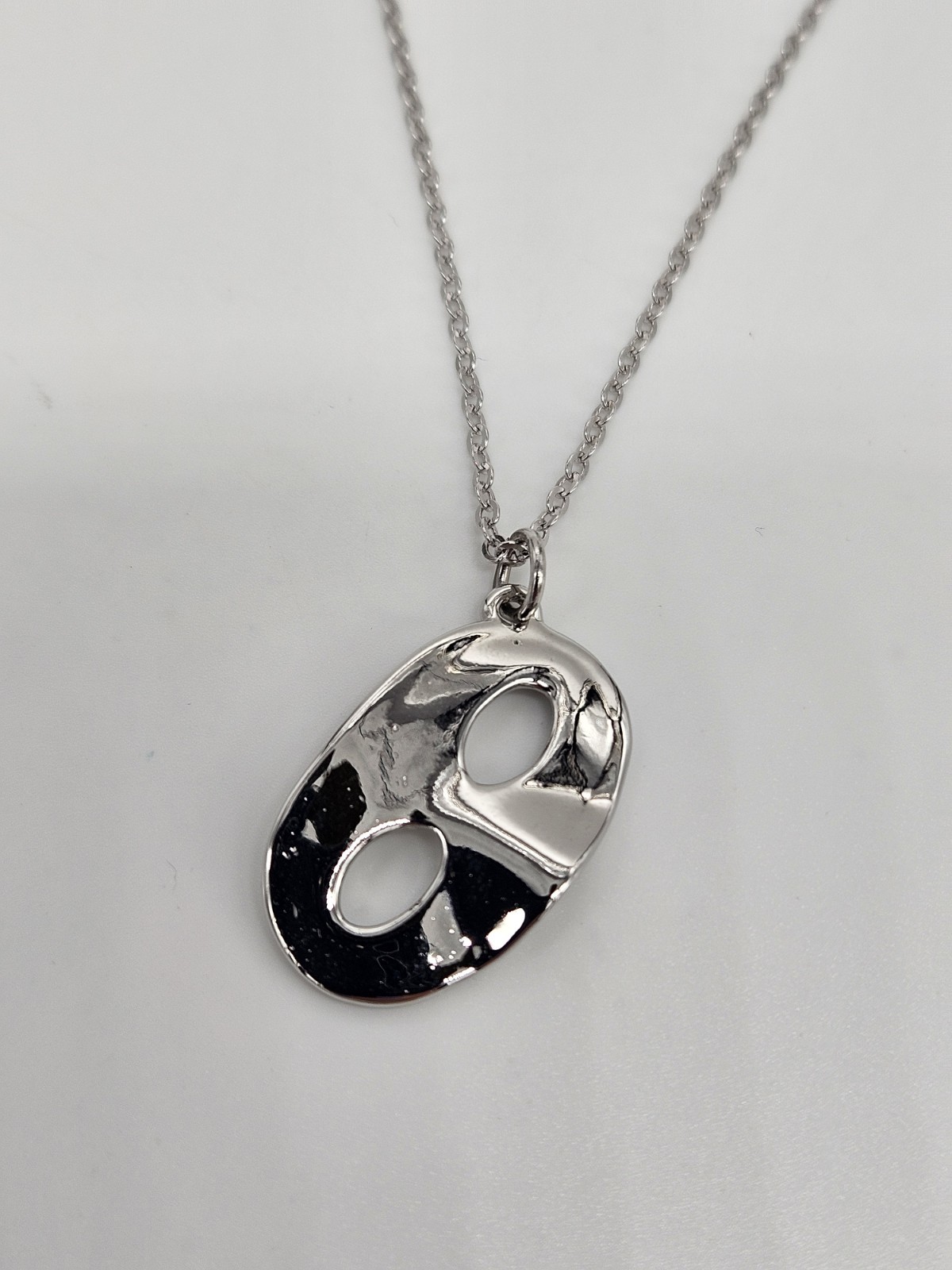 925 Sterling Silver Masquerade Eye Mask Pendant Charm Necklace 18″ Chain