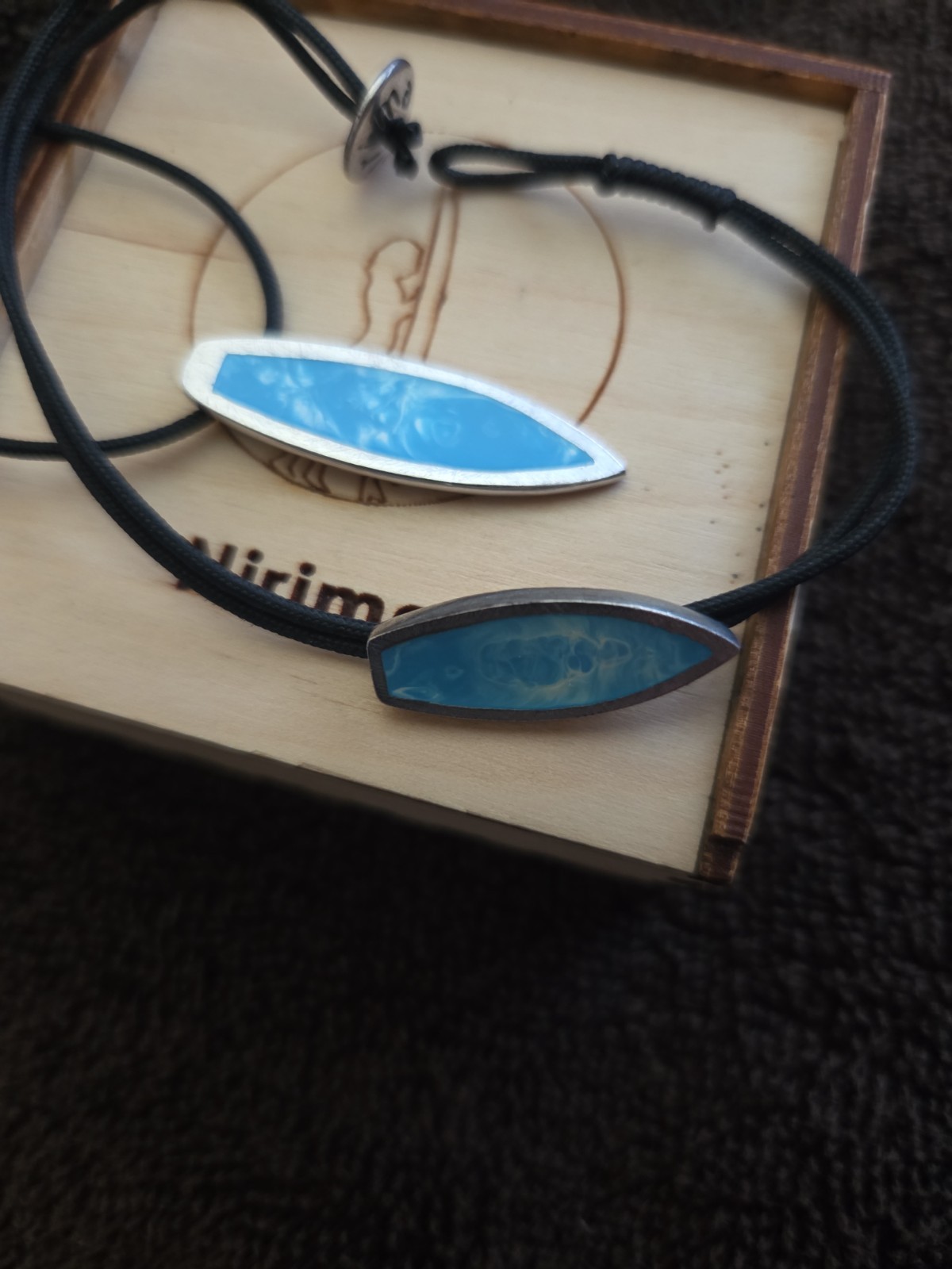 Sterling Silver surf board necklace and bracelet