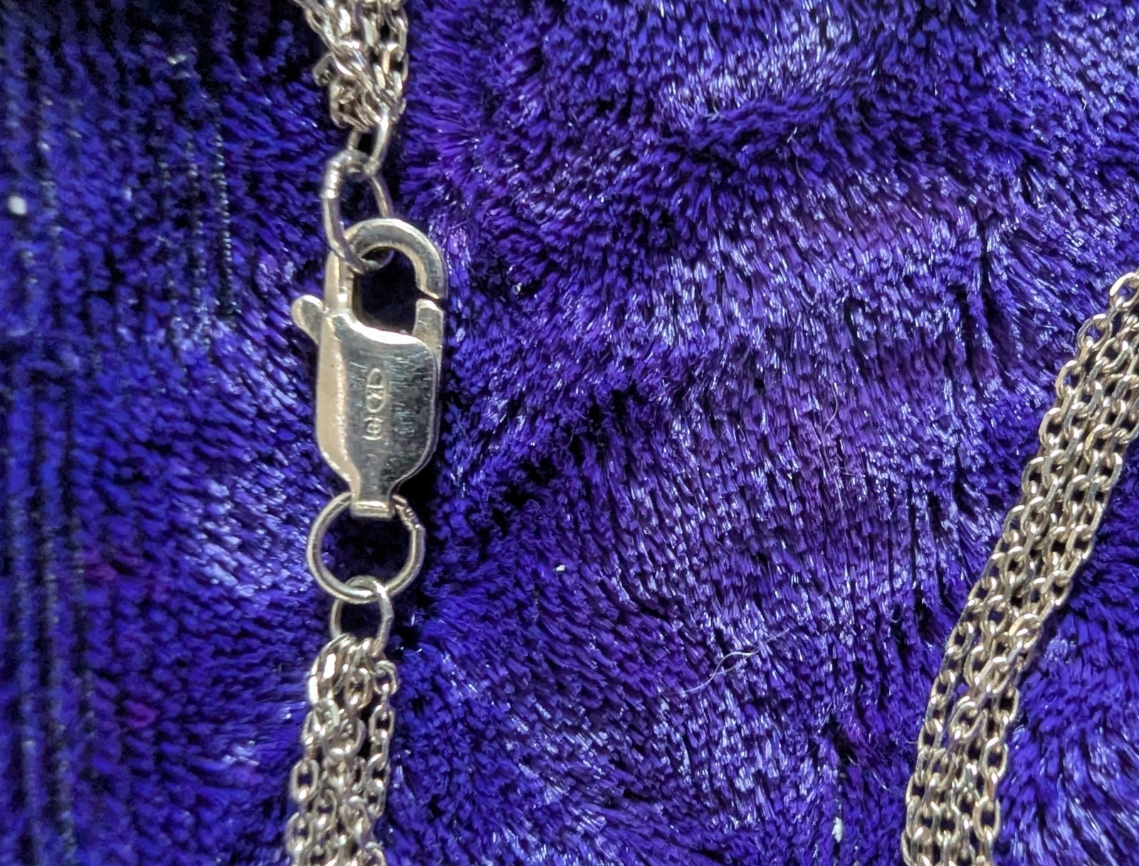 Multiple Sterling Silver Strands Pearl Bead Necklace